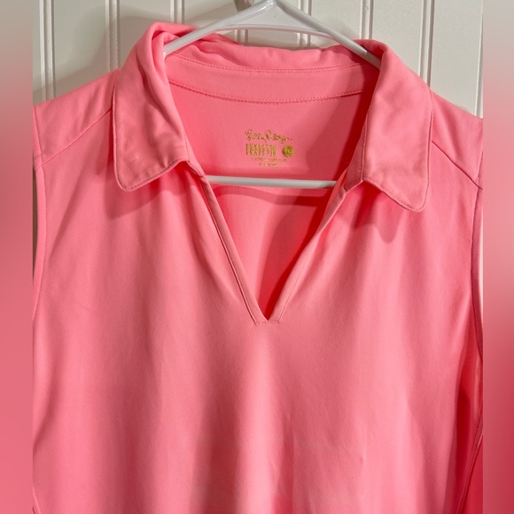 Lilly Pulitzer Sleeveless Pink Collared Top - Picture 4 of 11